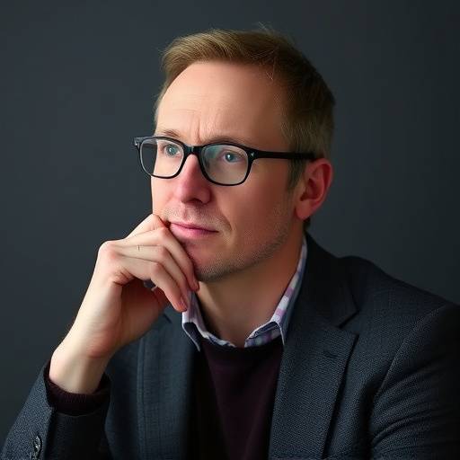 Portrait of Dr. Aris Thorne, a leading AI ethicist, in a thoughtful pose.